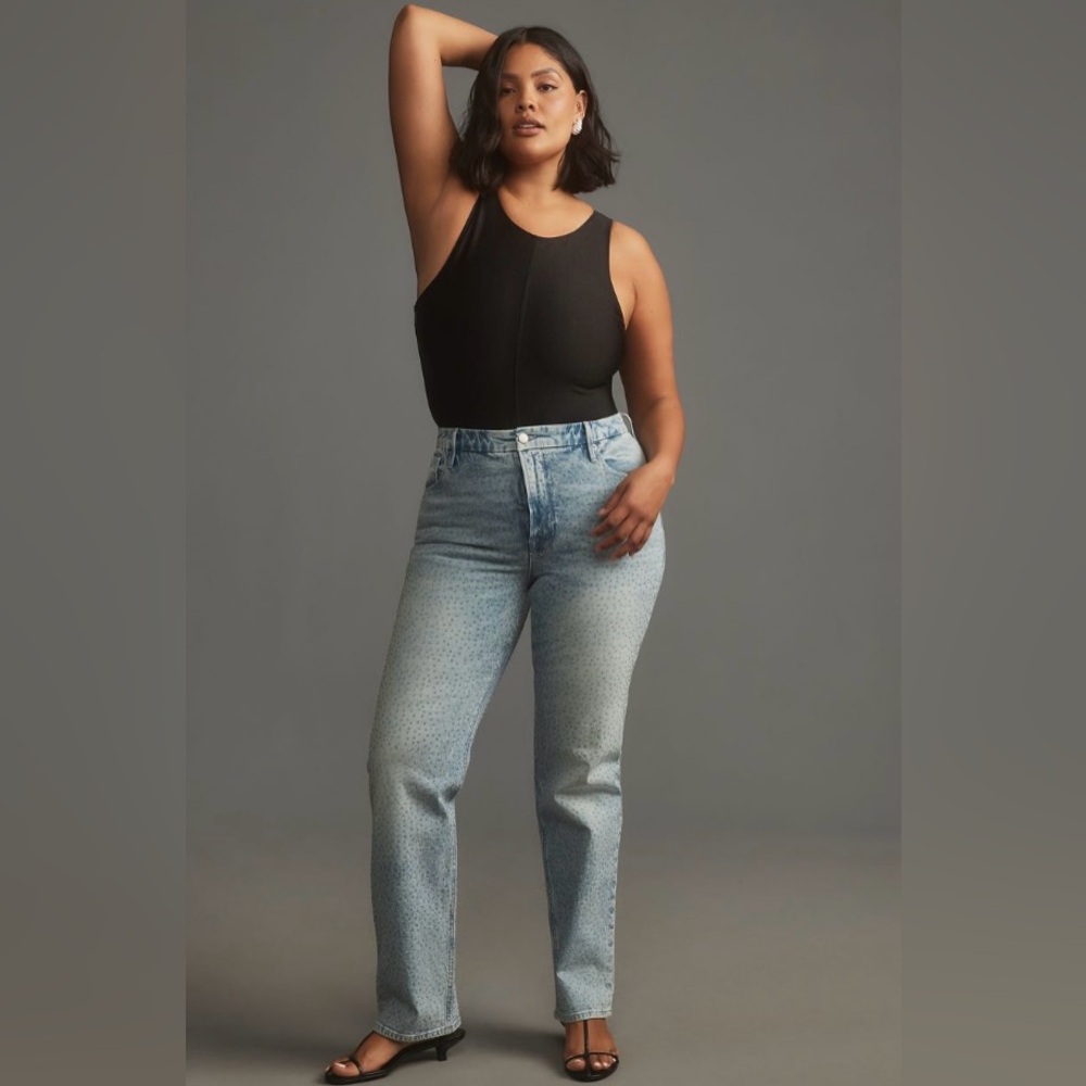 NEW Good American for Anthropologie gem embellished jeans. Size 22W